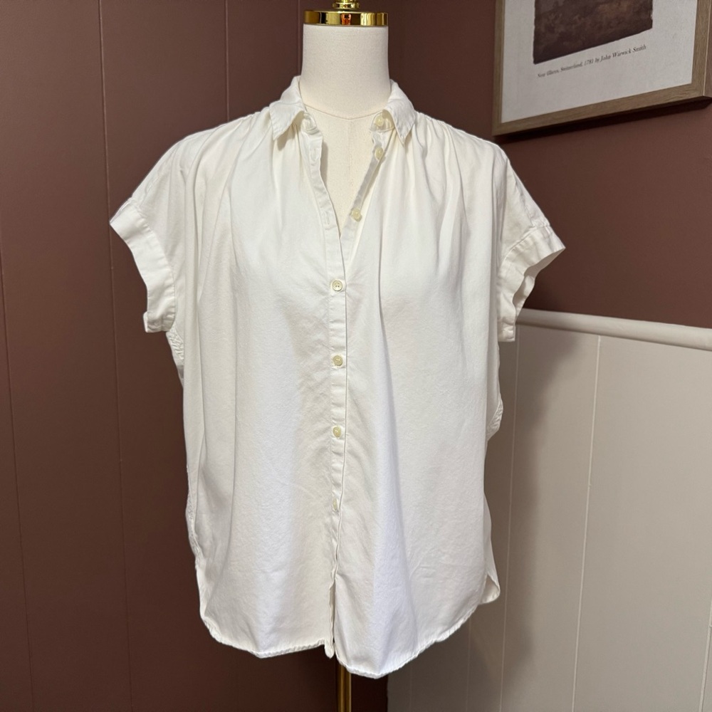 Madewell Central Button Down Oversized Shirt Blou… - image 2